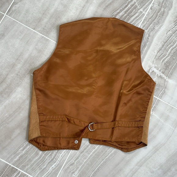 Merci Jrs Leather Suede Vest Western Wear - Juniors Medium/Womens Extra Small - Picture 2 of 8